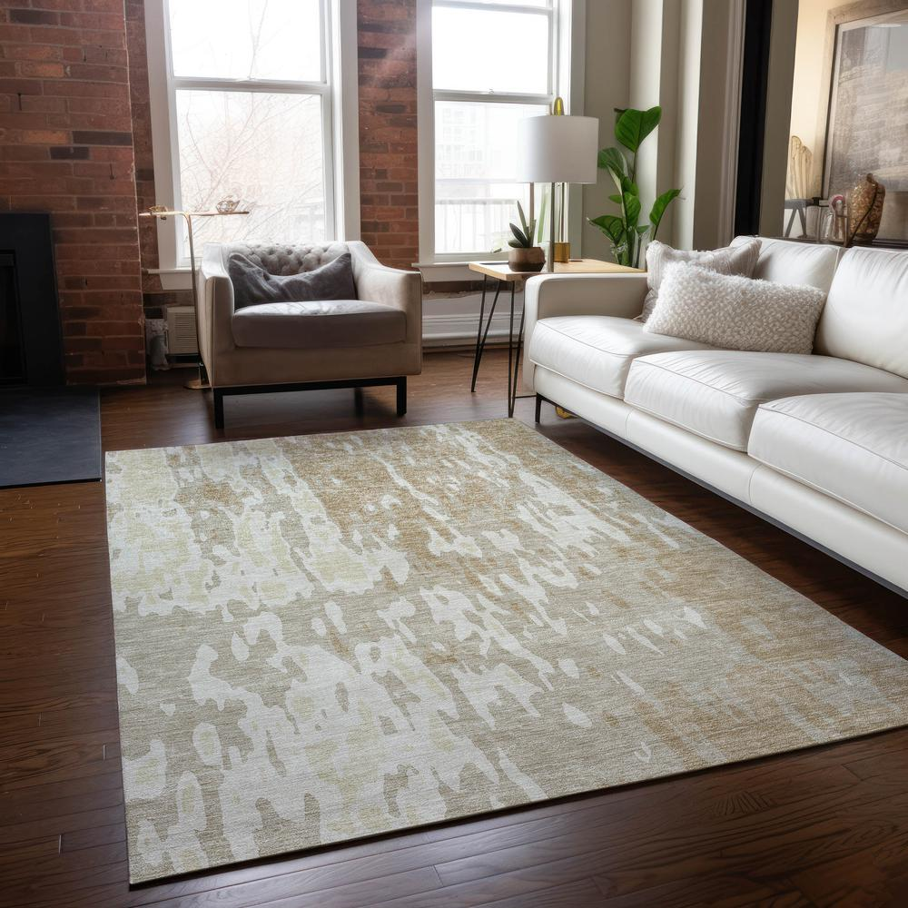 Start2Finish Chantille ACN957 brown 8x10 rug with intricate pattern, soft texture, ideal for living rooms and bedrooms.