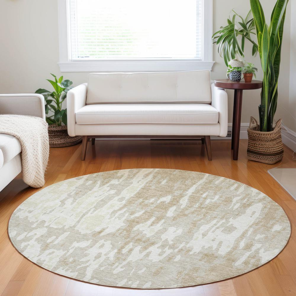 Start2Finish Chantille ACN957 brown 8x8 rug with soft textured pattern, ideal for living rooms and bedrooms.