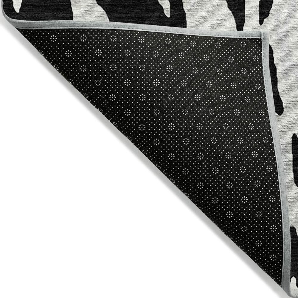 Start2Finish Chantille ACN957 black 8x10 rug with intricate pattern, soft texture, and plush pile for stylish home decor.