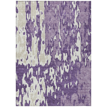 Start2Finish Chantille ACN957 purple 10x14 rug with intricate pattern, ideal for adding color and style to a living space.
