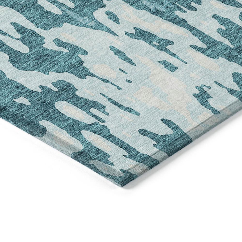 Start2Finish Chantille ACN957 teal 10x14 rug with soft, woven texture and intricate pattern, ideal for living room or bedroom decor.
