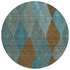 Start2Finish Chantille ACN962 teal 8x8 rug with intricate pattern, soft texture, and vibrant color for living room decor.