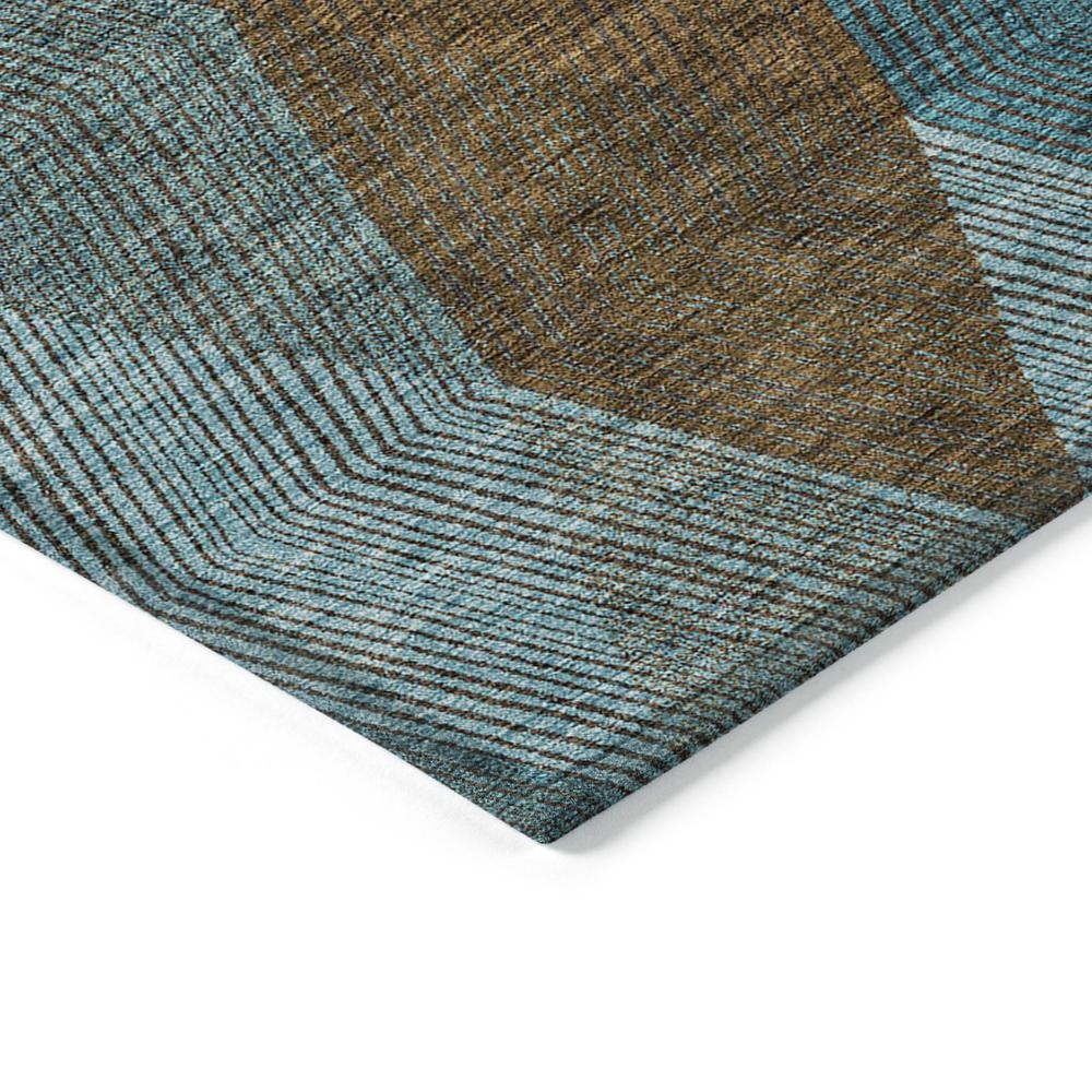 Start2Finish Chantille ACN962 teal 8x8 rug with intricate pattern, showcasing soft texture and vibrant color in a home decor setting.