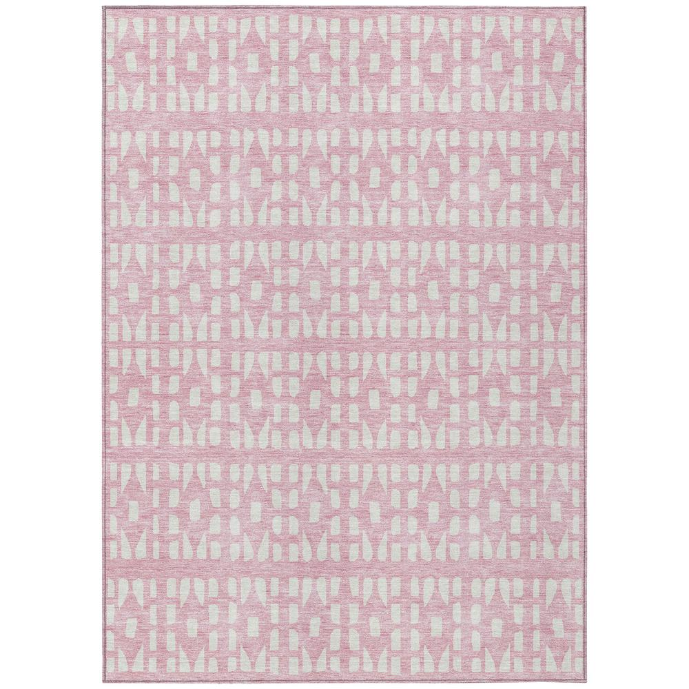 Start2Finish Chantille ACN963 pink 8x10 rug with soft, plush texture and decorative pattern ideal for living room or bedroom decor.