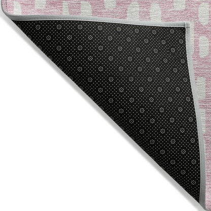 Start2Finish Chantille ACN963 pink 9x12 rug with soft, plush texture and intricate pattern for cozy living room decor.
