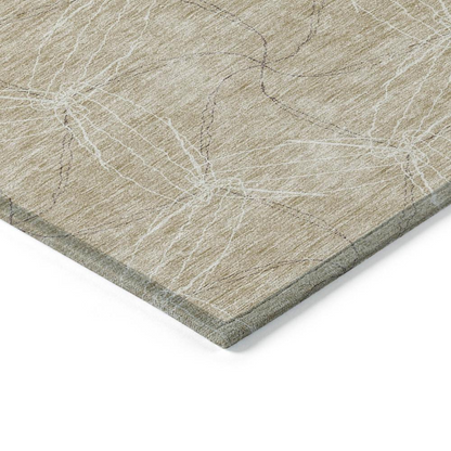 Start2Finish Chantille ACN968 brown rug with 10x14 feet size, showcasing soft textured fabric and intricate pattern details.