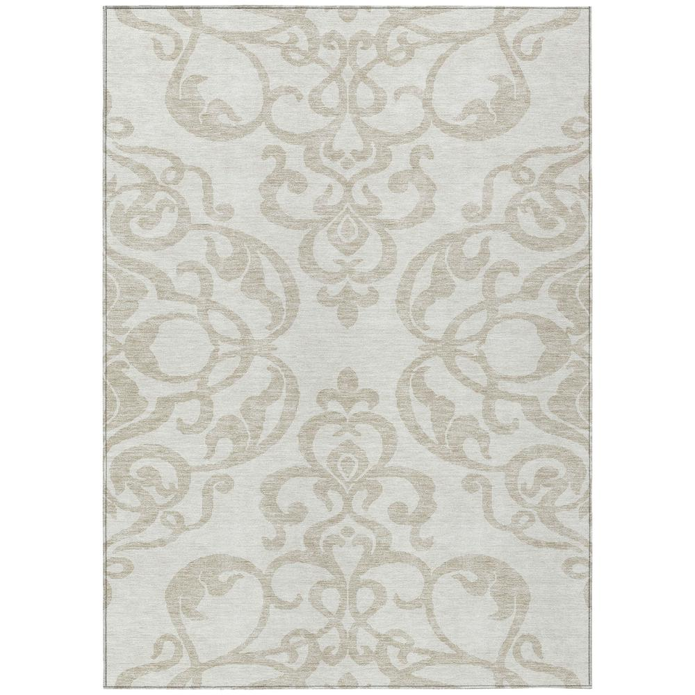 Start2Finish Chantille ACN973 Ivory 10x14 rug showing intricate woven pattern and soft texture in a neutral ivory color.