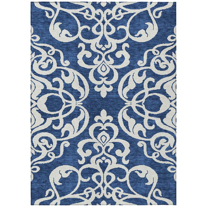 Start2Finish Chantille ACN973 blue 8x10 rug with intricate pattern, soft texture, and vibrant color for stylish home decor.