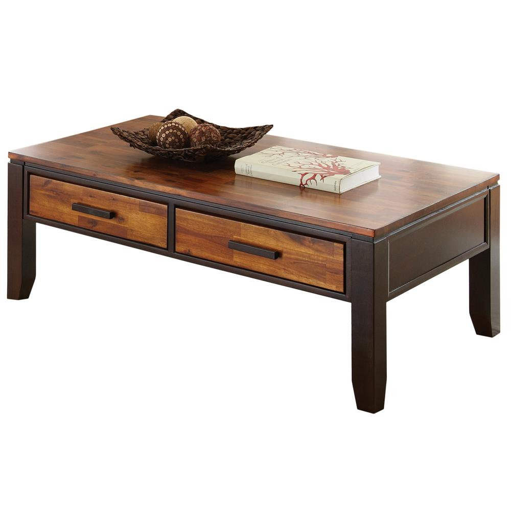 Start2Finish Abaco Cocktail Table with sleek wooden top and modern metal legs, ideal for living room or patio decor.