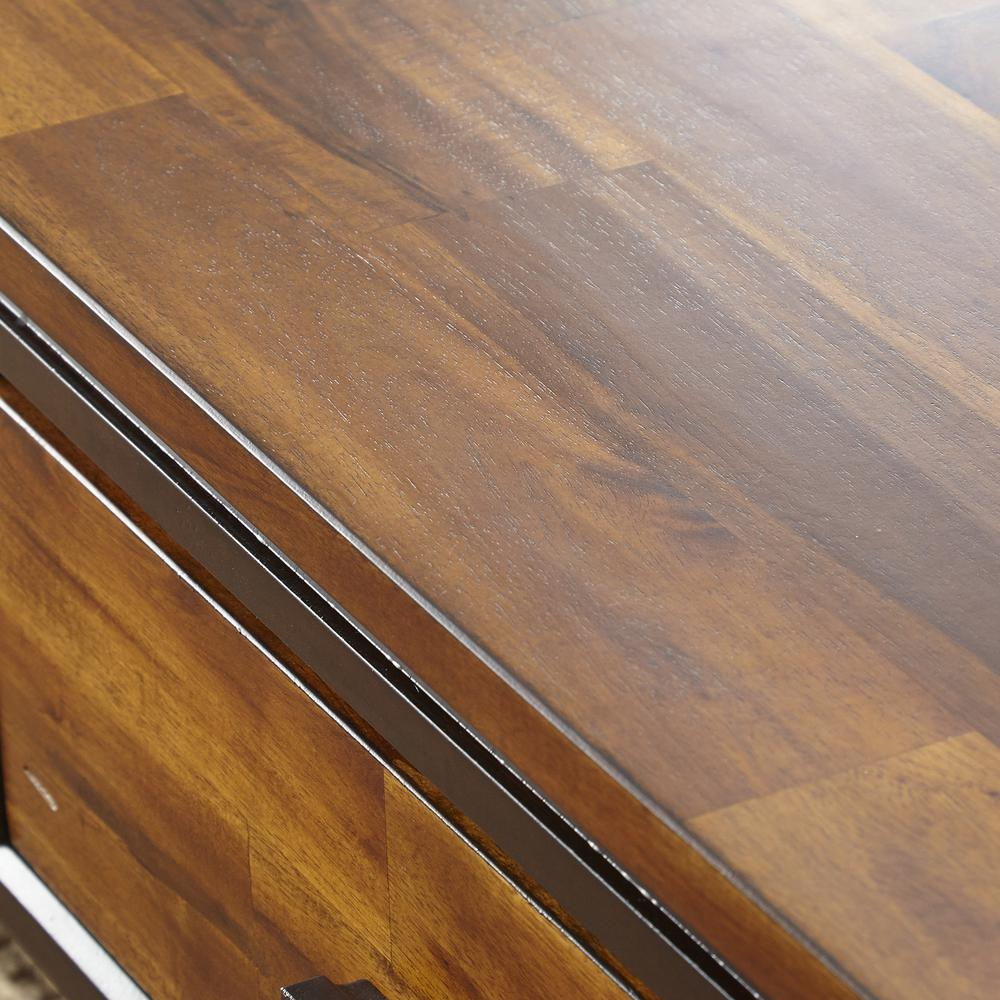 Start2Finish Abaco Cocktail Table with wooden top and metal legs, ideal for living room or patio entertainment spaces.