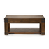 Start2Finish Arusha Lift Top Cocktail Table with wood finish, showing the open lift-top revealing storage space and sturdy design.