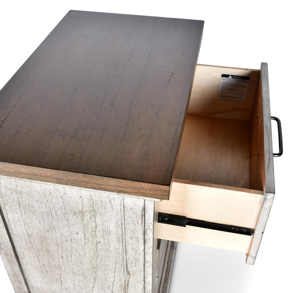 Start2Finish Bear Creek nightstand with drawer and open shelf, natural wood finish, modern furniture for bedroom storage.