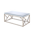 Start2Finish Evelyn cocktail table with a sleek wooden top and metal legs, ideal for modern living and entertaining spaces.