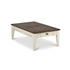 Dark oak Cayla Cocktail Table by Start2Finish featuring a sleek round surface and modern design.