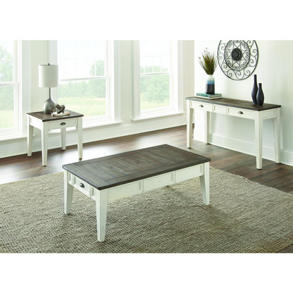 Start2Finish Cayla Cocktail Table in dark oak finish, featuring a sleek, modern design with a smooth tabletop and sturdy legs.