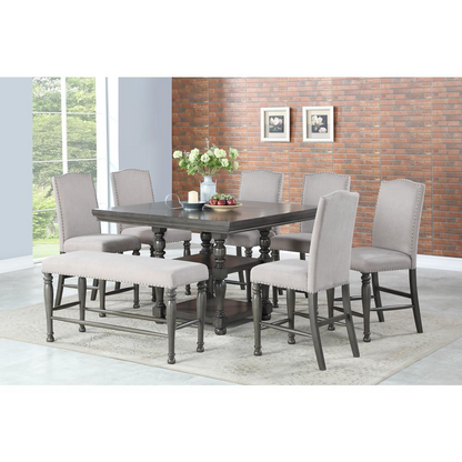 Start2Finish Caswell counter chair with a wooden seat and metal frame, designed for casual dining and bar-height seating.