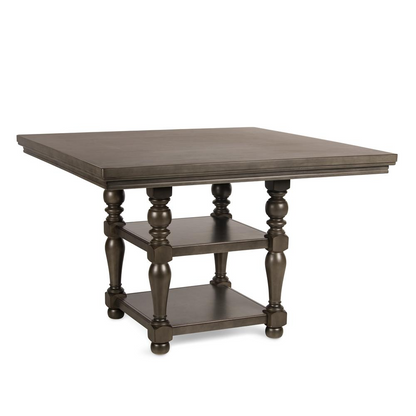 Start2Finish Caswell 7-piece counter set with stainless steel utensils and black handles displayed on a kitchen countertop.