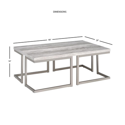 Start2Finish David Cocktail Table with a sleek wooden top and metal legs, ideal for modern living room or lounge area decor.
