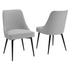 Start2Finish Colfax side chair in stone fabric with wooden legs, showcasing a modern dining or accent chair design.