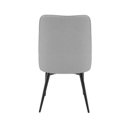 Start2Finish Colfax Side Chair in stone fabric with wooden legs, showcasing a modern, upholstered dining chair design.