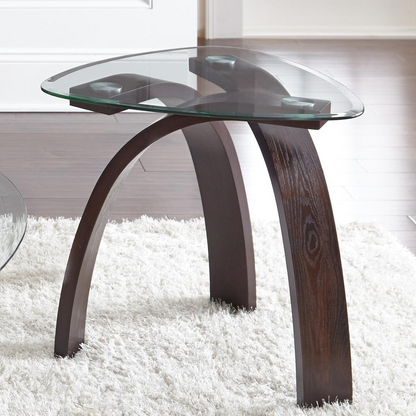 Start2Finish Pitman 3-piece occasional furniture set with a coffee table and two side tables, featuring sleek wood finishes.