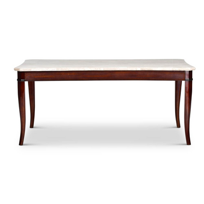 Marseille marble top table by Start2Finish featuring a sleek marble surface and sturdy wooden legs, ideal for modern dining spaces.