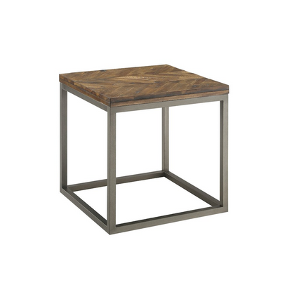 Lorenza End Table by Start2Finish with a sleek wooden top and tapered legs, perfect for living room or bedroom décor.
