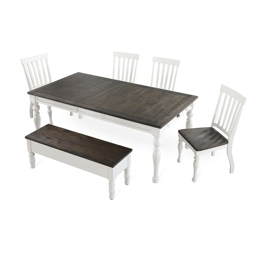 Start2Finish Joanna Two Tone 6-Piece Dining Set with matching chairs and table in a modern two-tone finish.