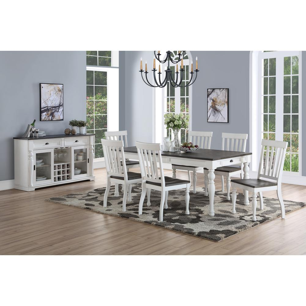 Joanna Two Tone 7-Piece Dining Set by Start2Finish, featuring a wooden table and matching chairs in a stylish two-tone finish.