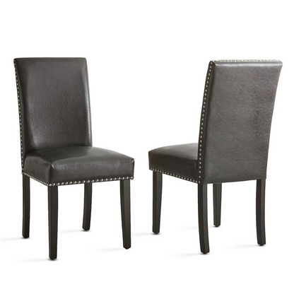 Start2Finish Verano Vegan Leather Side Chair in black, modern furniture with sleek design and cushioned seating.