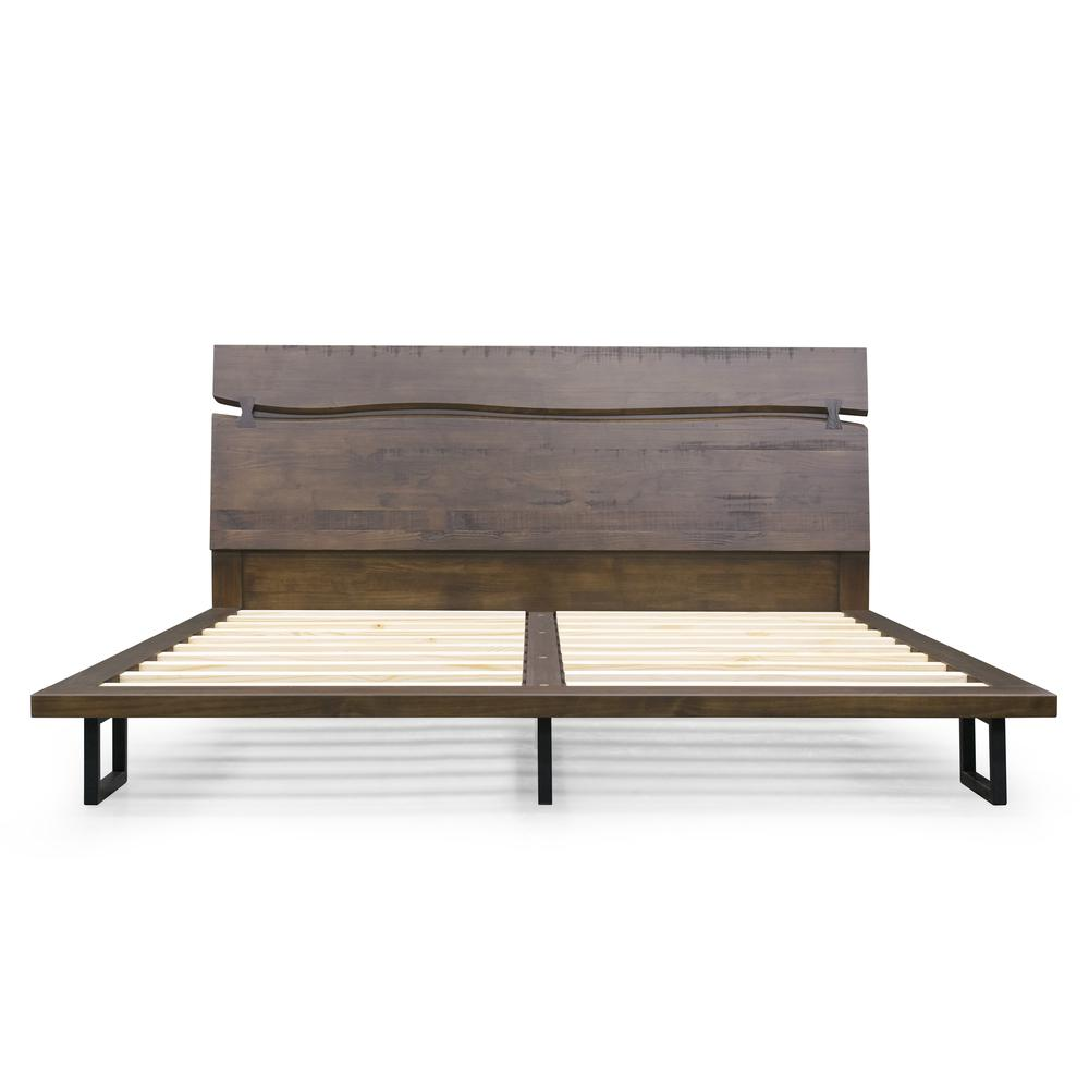 Start2Finish Pasco King Bed with wooden frame and headboard, shown in a modern bedroom setting