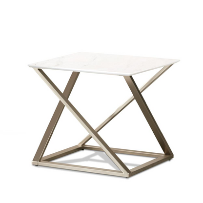 Start2Finish Zurich faux white marble top, smooth surface with elegant white marble pattern, ideal for modern furniture or countertops.