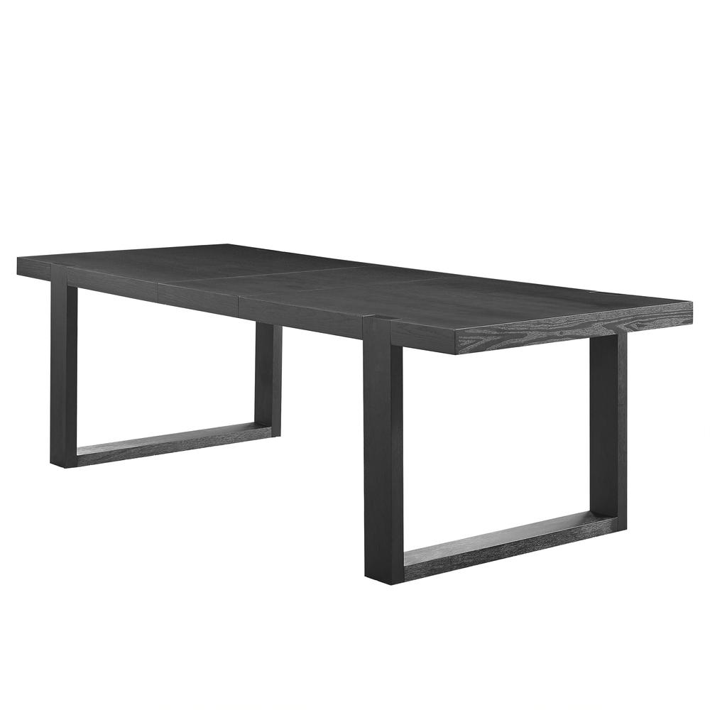 Yves Black Dining Table by Start2Finish featuring a sleek black wooden surface and sturdy legs, ideal for modern dining rooms.