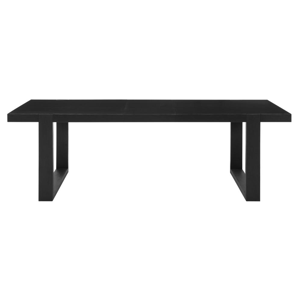 Yves Black Dining Table by Start2Finish featuring a sleek black finish and modern design, shown with a spacious tabletop.
