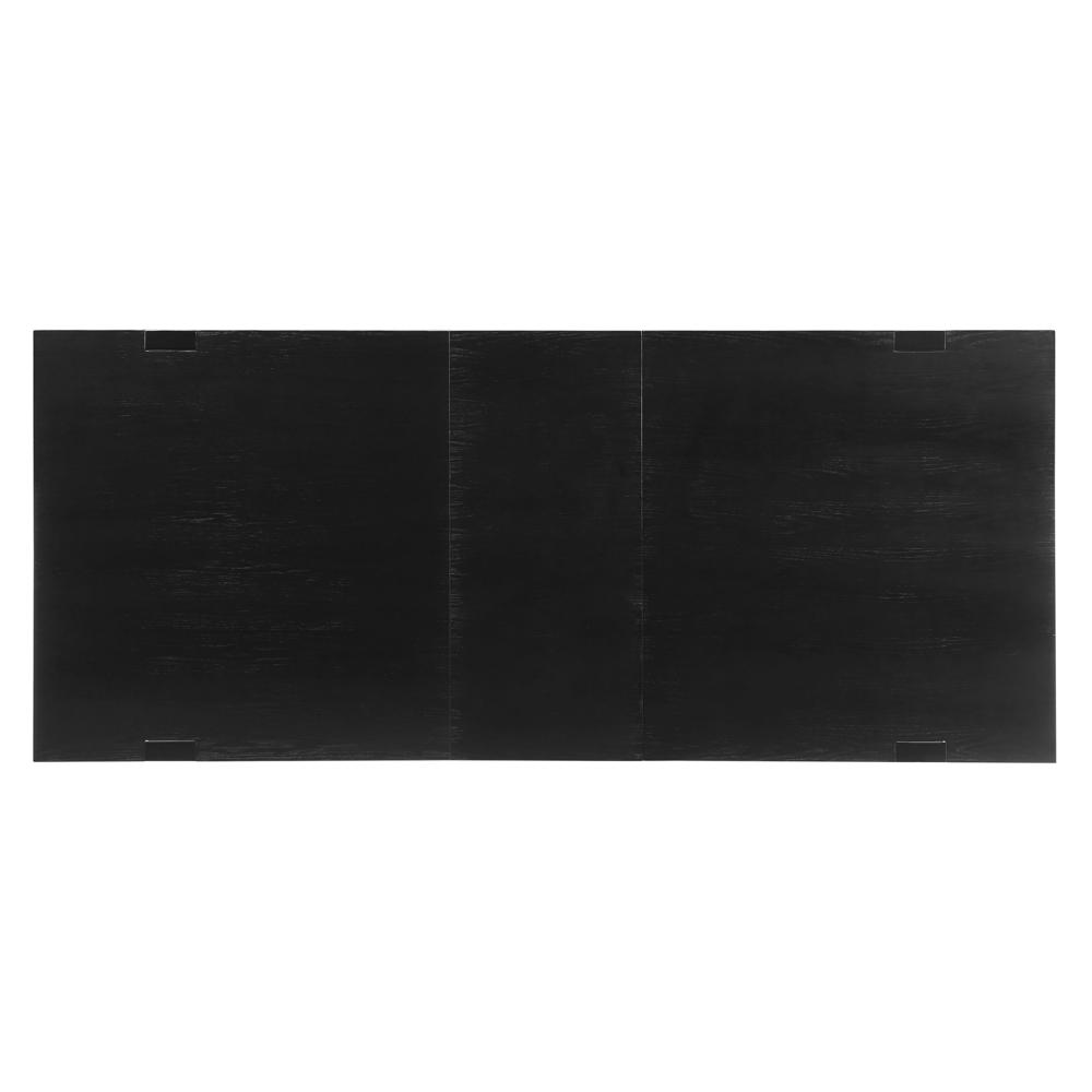 Yves Black Dining Table by Start2Finish with a sleek rectangular surface and modern black finish, shown in a well-lit dining room setting.