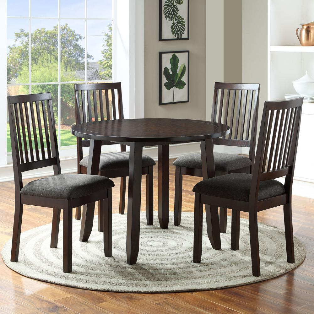 Start2Finish Yorktown 5-piece dining set with wooden table and matching chairs, modern furniture for dining rooms.