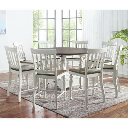 Joanna 9-piece counter dining set by Start2Finish with a table and matching stools for casual kitchen or bar area dining.