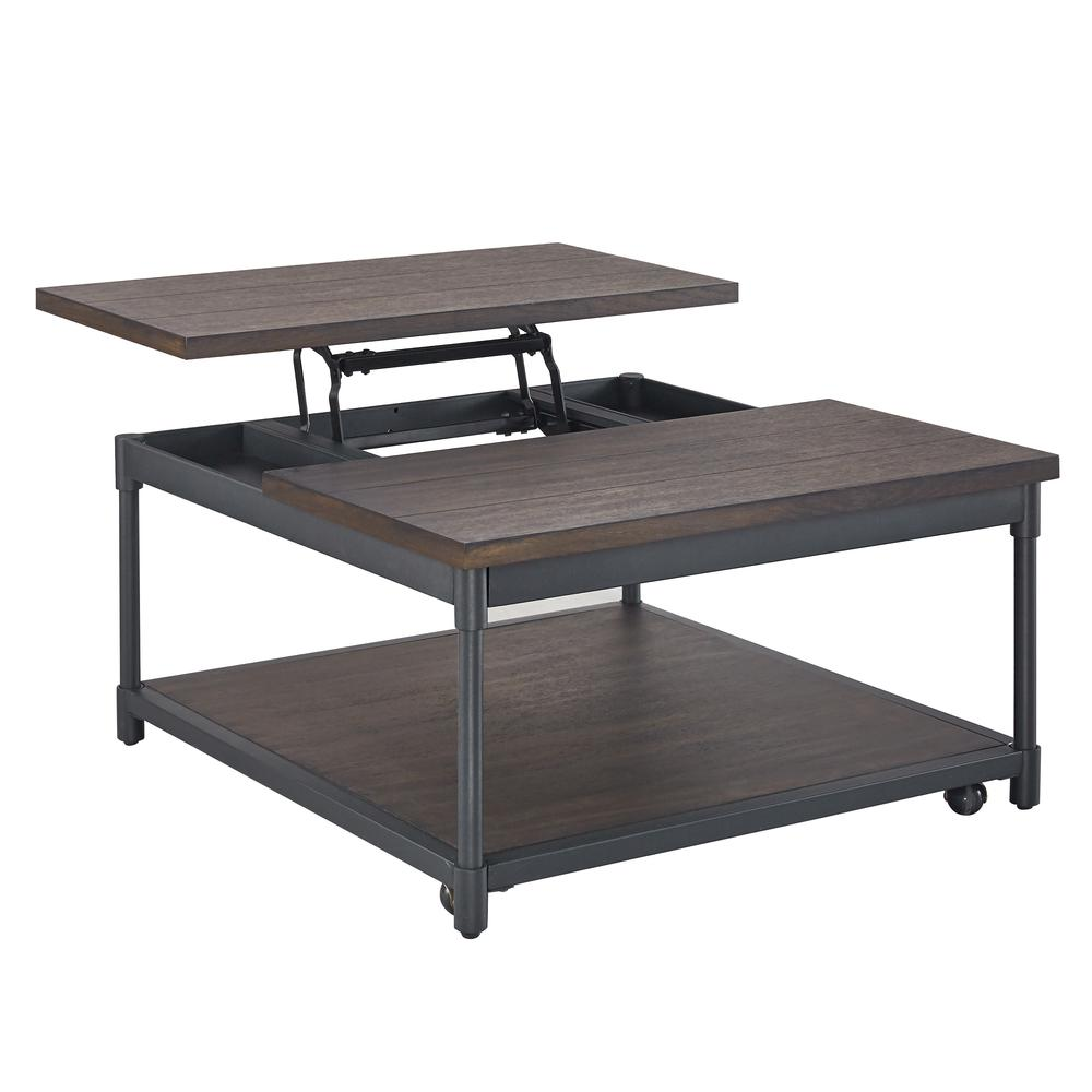 Start2Finish Prescott lift-top square cocktail table with a modern wood finish and a functional lift-top design.