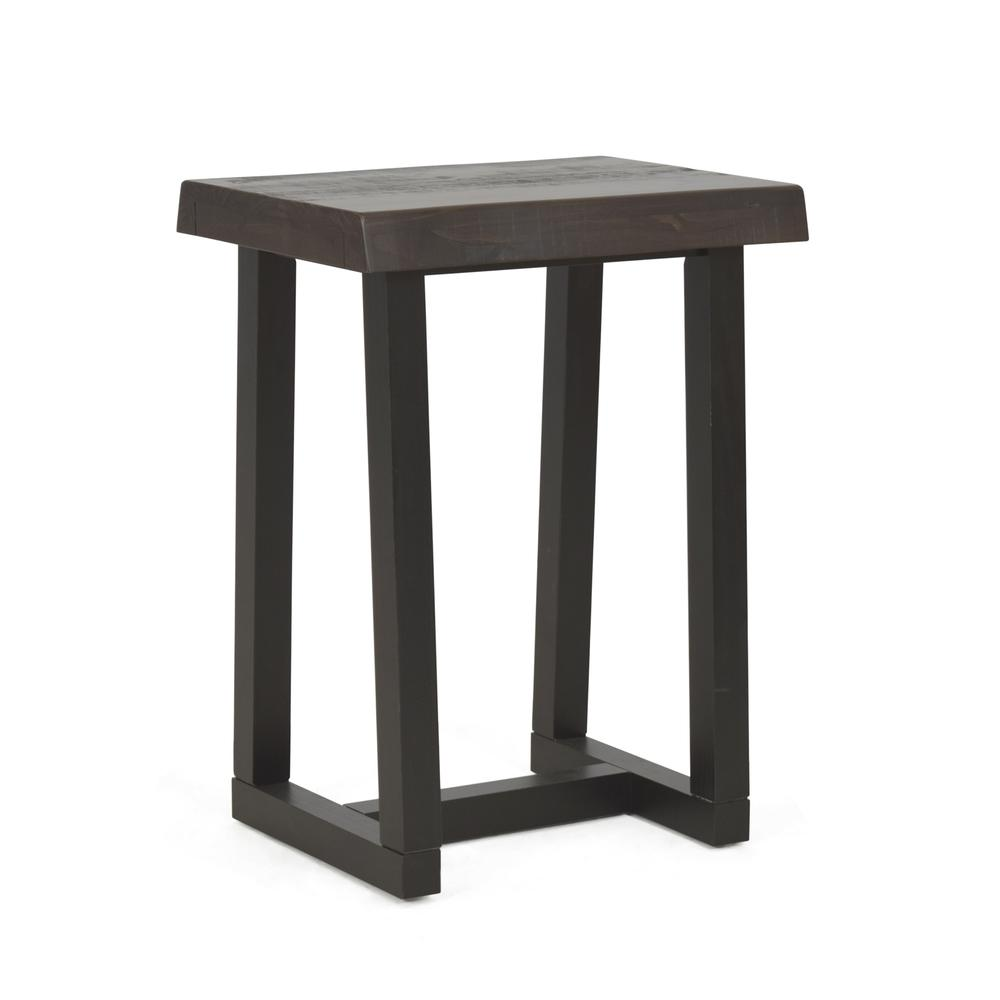 Start2Finish Jennings live edge stool with natural wood finish, showcasing the unique edge design and sturdy wooden construction.