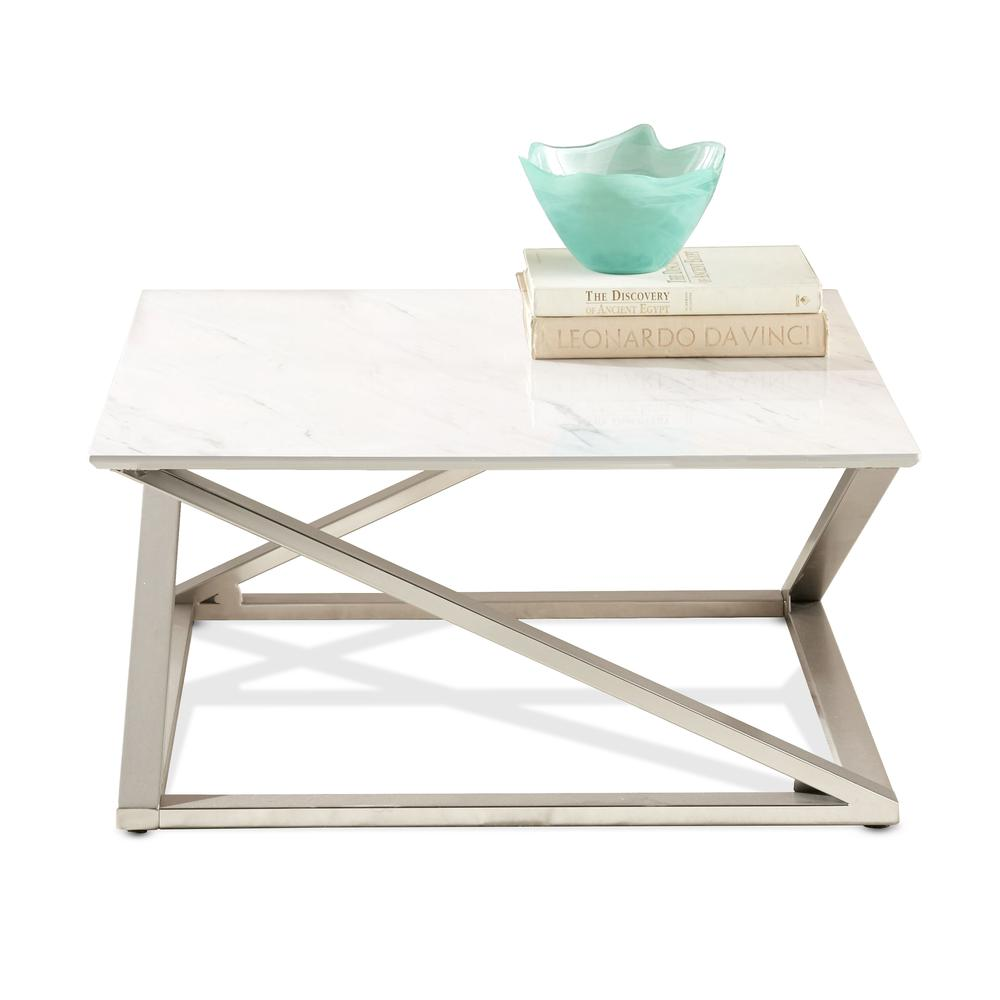 Start2Finish Zurich faux white marble top with smooth surface and modern design, ideal for kitchen or bathroom countertops.