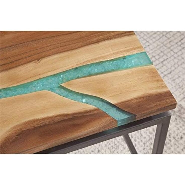 Start2Finish Tamra 3-piece wooden occasional table set featuring round tabletops and sleek legs in a modern furniture design.