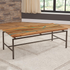 Start2Finish Tamra Cocktail Table with wooden top and metal frame, modern living room furniture piece.