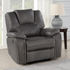 Start2Finish Katrine manual recliner in charcoal fabric, showcasing the plush cushioned back and armrests.