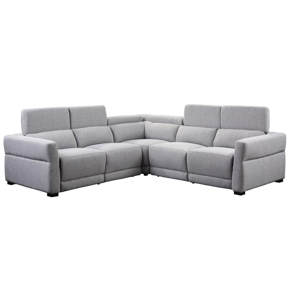 Start2Finish Isla Power Reclining Sectional sofa showing plush fabric cushions and reclining seats in a modern living room setup.