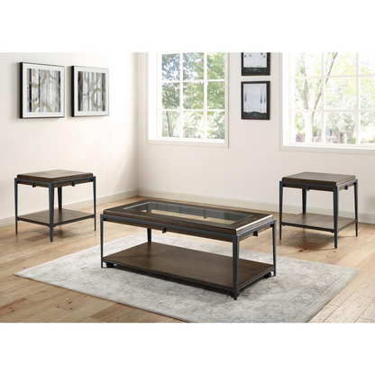 Start2Finish Waco 3-Piece Occasional Furniture Set featuring a coffee table and two side tables with modern design.
