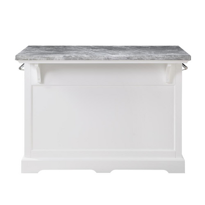 Start2Finish Zermatt Kitchen Island furniture with spacious countertop, storage cabinets, and modern design for kitchen organization.