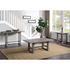Start2Finish Whitford end table with a round wooden top and sleek metal legs, ideal for living room or bedroom decor.