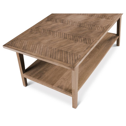 Milani rectangle cocktail table by Start2Finish with a sleek glass top and metal frame, modern living room furniture piece