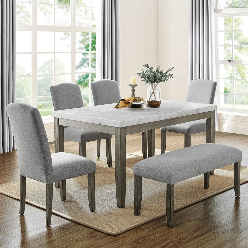 Start2Finish Emily backless bench with wooden legs and cushioned seat, ideal for entryways or living spaces.