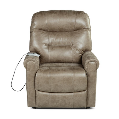 Start2Finish Ottawa power lift chair with heat feature, showcasing a comfortable beige furniture recliner with control panel